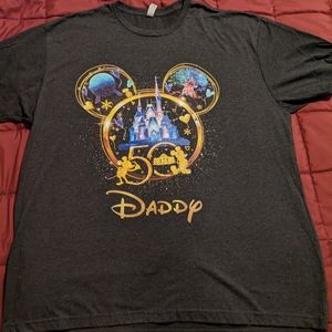 BNWOT Disney Daddy Tee 50th Anniversary Black XXL